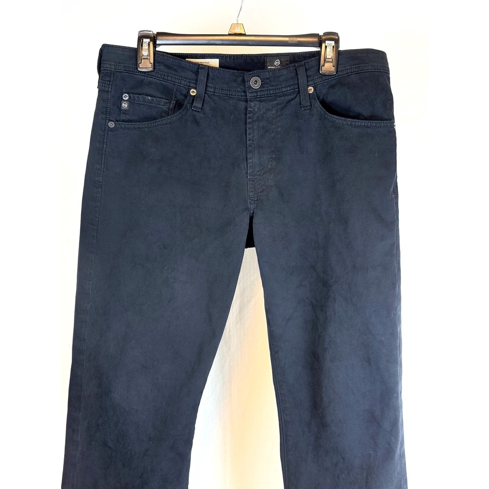 AG Protege Straight Leg Pants Brushed Cotton Stretch Blue 32x29  USA Made